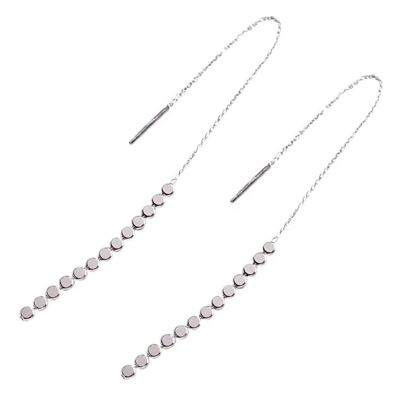

FSE62 women earring ear line tassel 925 sterling silver earrings wire