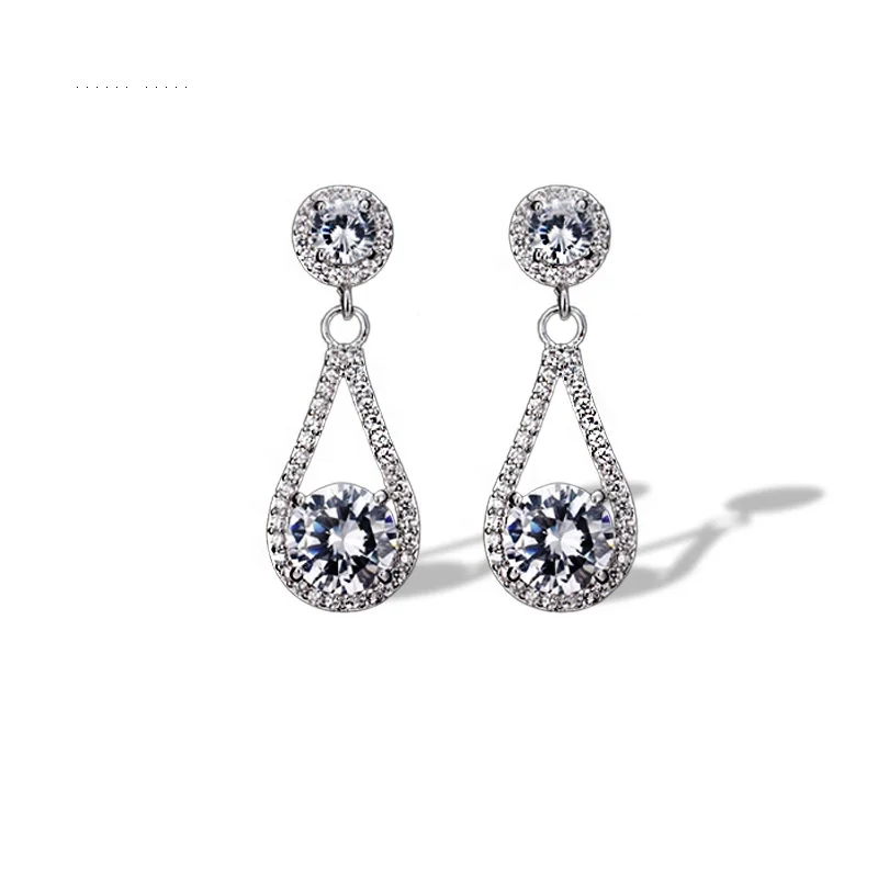 

Novel elegant bottle shape natural crystal womens earrings crystal hoop earrings