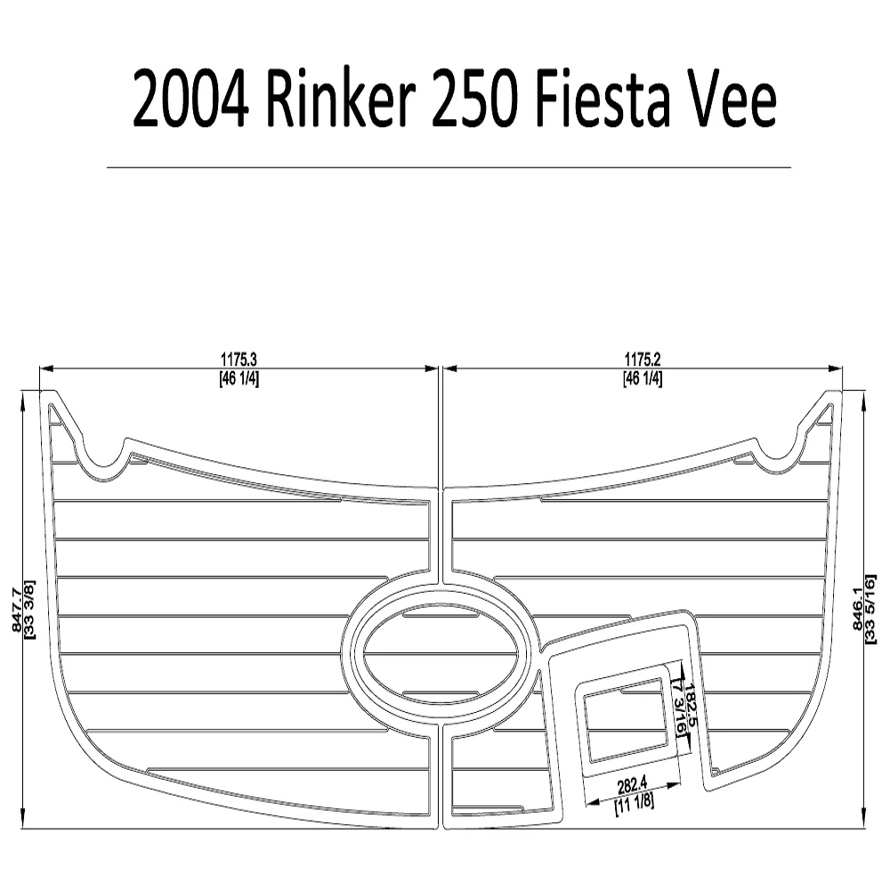 

2004 Rinker 250 Fiesta Vee Swim Platform Pads Pad Boat EVA Teak Decking 1/4" 6mm