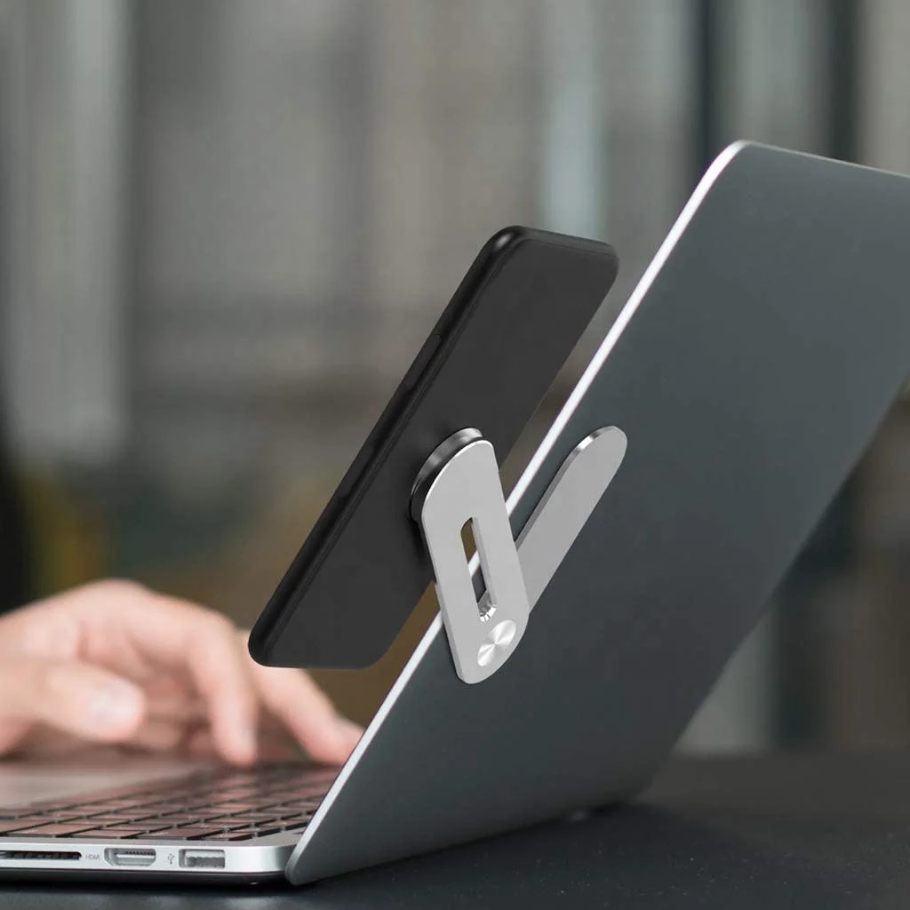 

2020 New Style Universal Phone Magnetic Holder, Aluminum Alloy Smartphone Foldable Stand for Notebook Tablet, Silver