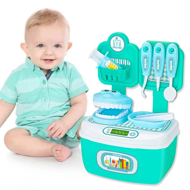 baby playing doctor set