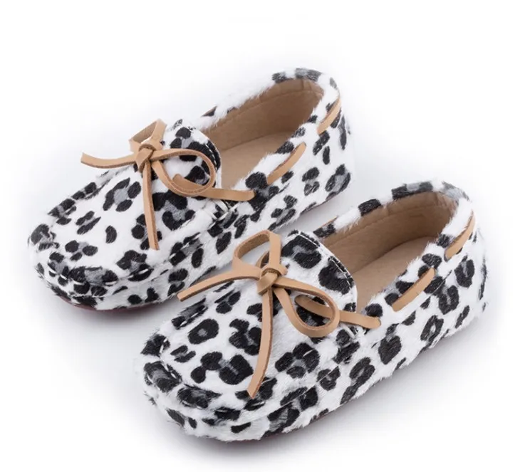 

Spring new kid's leopard print shallow mouth casual European and American wholesale, White,orange,brown