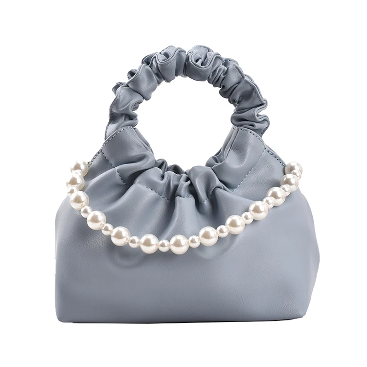 

2021 New style ins pearl hand bags high quality cloud bag women shoulder bag handbag for ladies, Black,white,blue,yellow