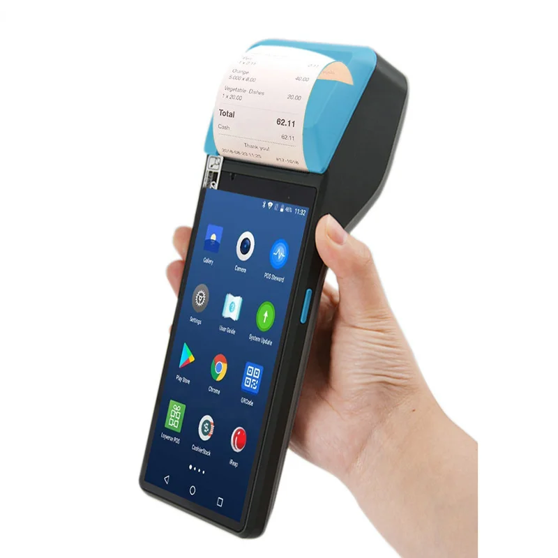 

6.0 inch 4G Android Handheld NFC Reader POS Terminal With Printer Z300