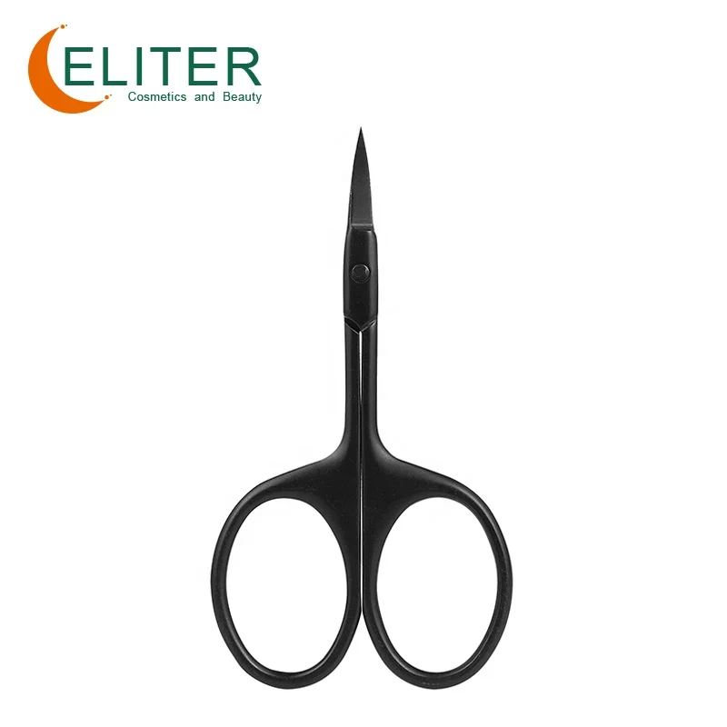 

Amazon Hot Sell In Stock Professional Black German Inox Nail Scissors Manicure Scissors Stainless Steel Nail Cuticle Scissor