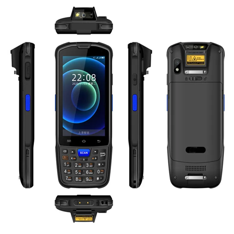 

octa core CPU Android 9.0 with digital keyboard and removable battery rugged handheld pda scanner