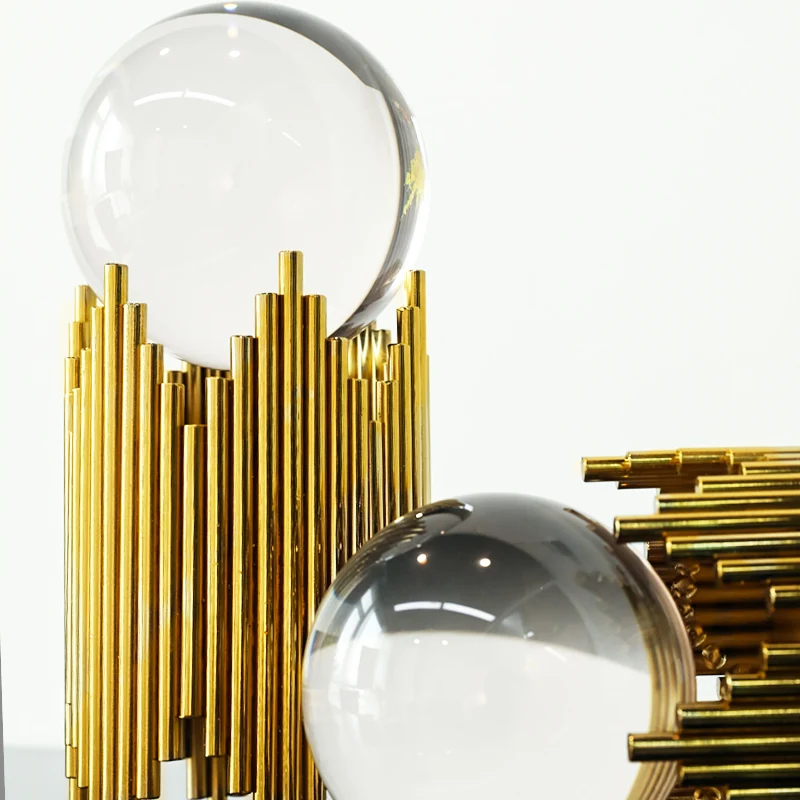 

Nordic high-end creative electroplating crystal ball home living room decoration office wine cabinet desktop light luxury decora