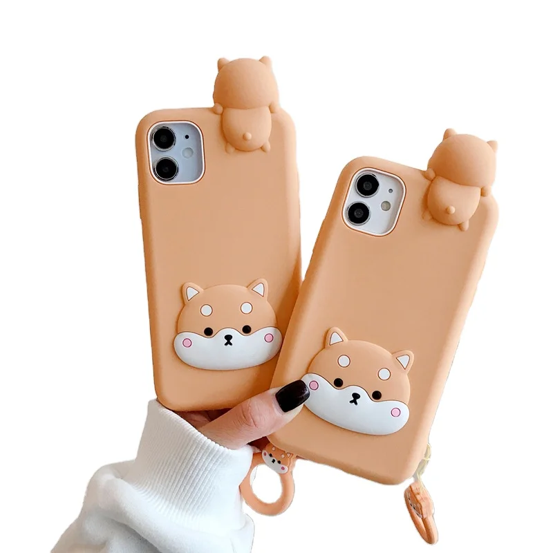 

High Quality Cartoon Dad Doll Silicone rubber cell Phone Case cover for iphone 11