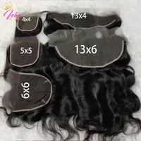 

High quality Swiss transparent 4*4 body wave lace closure, HD skin lace cuticle aligned hair with preplucked baby hair