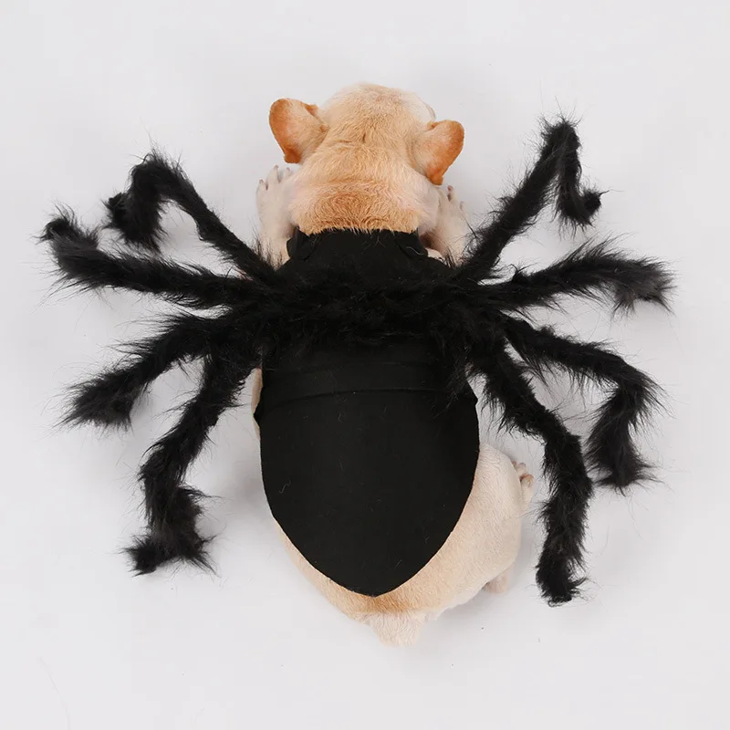 

ZSS138 Spider costumes for pets, puppies and cats, creepy furry spider costumes and party costumes, Black