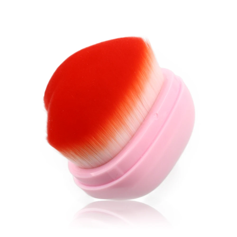 

new Vogue and loving heart Makeup Brushes nylon Hair Cosmetic Brush manufacturer, Red