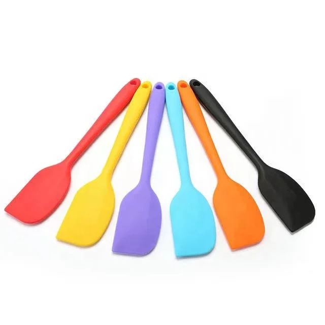 

Food Grade Heat Resistance Kitchen Silicone Cooking Turner Scraper Cream Spatula Set, Red,orange,blue,green,purple,yellow