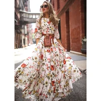 

Bohemian Half Sleeve Wide Leg Printed Maxi Dresses