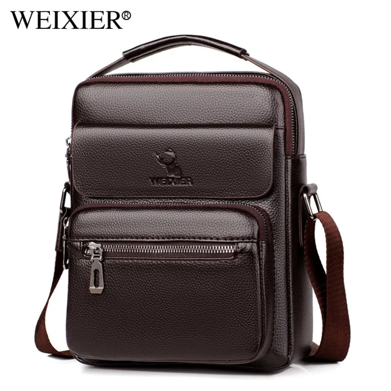 

W1021 New men's bag shoulder messenger bag men's casual waterproof pu vertical handbag travel business messenger bag men