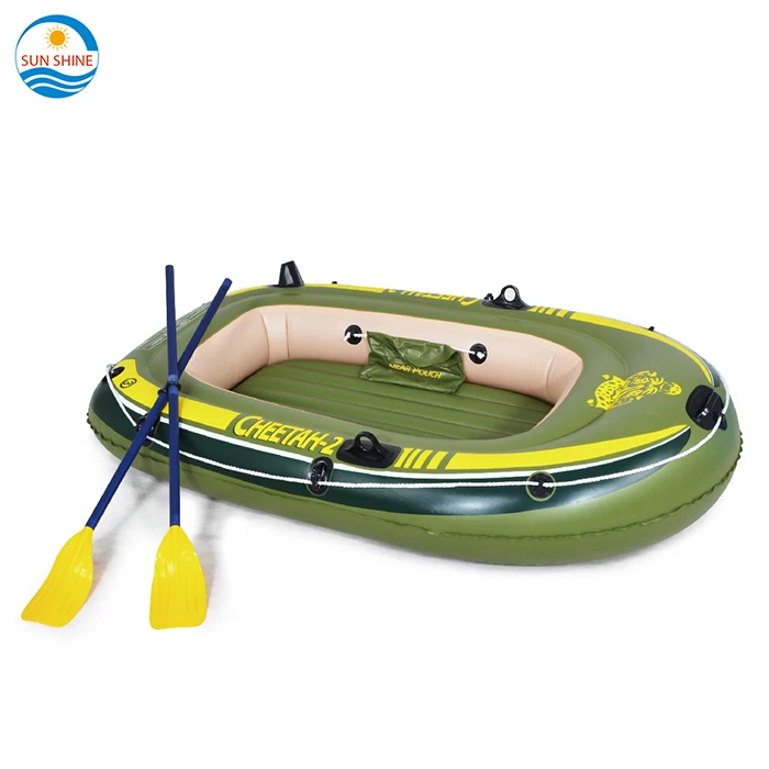 

North Pak Factory cheap price customized bateau gonflable Schlauchboot plastic PVC 2 persons fishing inflatable rowing boat, Army green