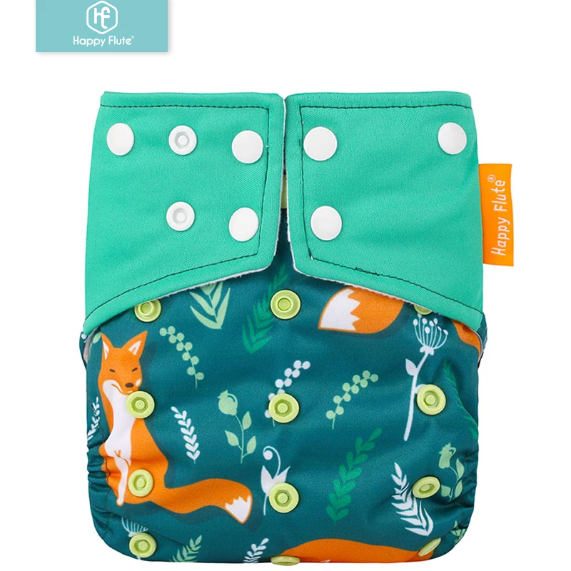 

Happyflute PUL Reusable Baby Cloth Nappy Washable Cloth Diapers With Microfiber Inserts, Colorful
