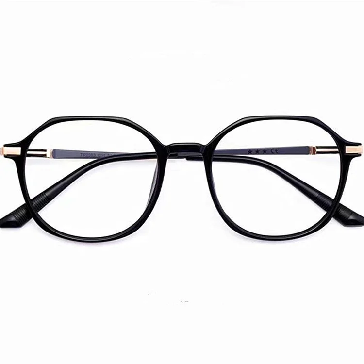 

New trendy wholesale cheap vintage plastic glasses frame women retro leg transparent colorful polygon eyeglasses frames, Mix color or custom colors