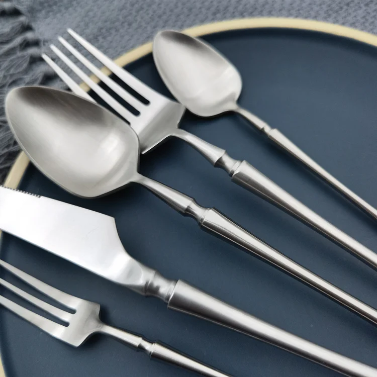 

canton tower handle royal matte slim cutlery stainless steel 18/10 wedding matte cutlery set cutlery matte restaurant hotel, Sliver