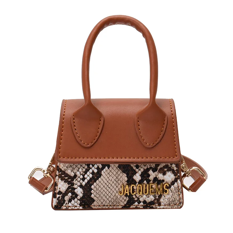 

2020 Fashion Snake Pattern PU Leather Small Crossbody Purses Shoulder Bags Super Mini Sac A Main Femme Handbags