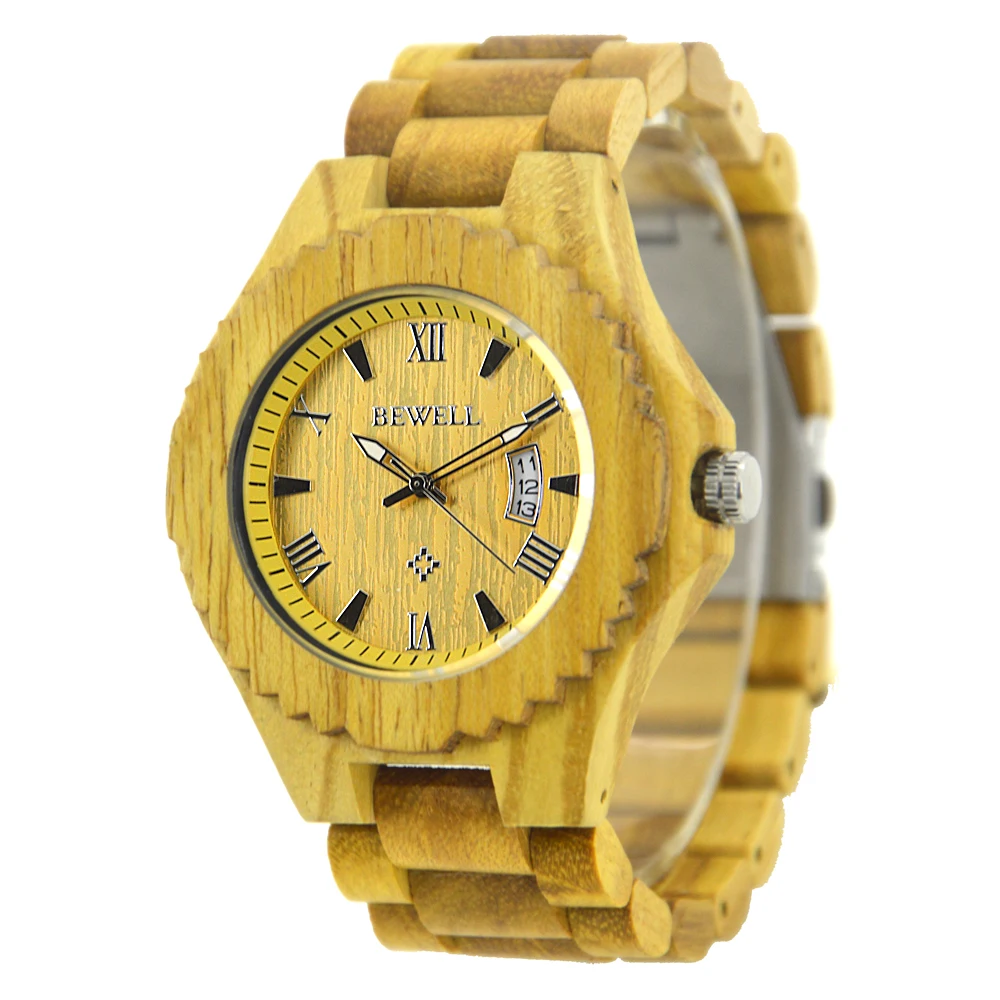

Bewell Wooden Watch Custom Watch with Private Label Wholesale OEM Wrist Watch for Men, Jujube wood, maple, zebra, red sandalwood etc