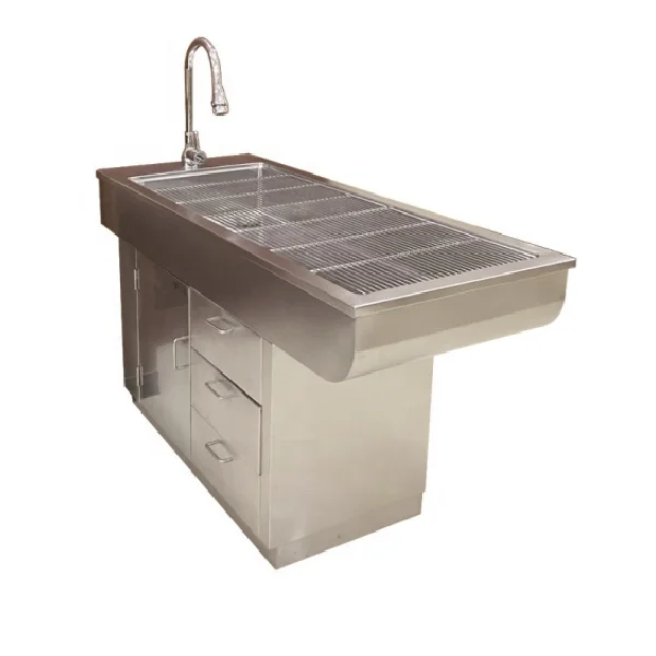 
Animals clinic stainless steel wet table with faucet for dogs surgery 
