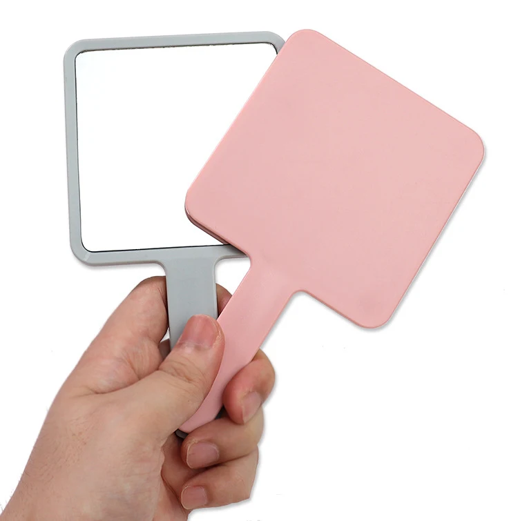 

Factory direct promotional gifts square mirror beauty hand mirror logo custom handheld mirror, Color