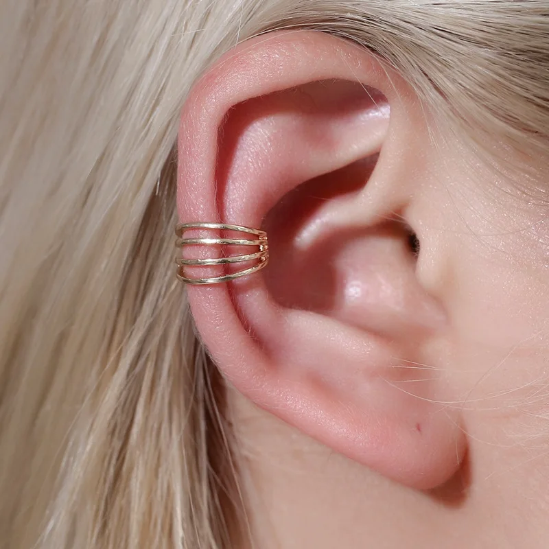 

Punk Chic Multi Layer C Shape Earrings Ear Cuff Without Piercing Earrings Jewelry for Women Girls