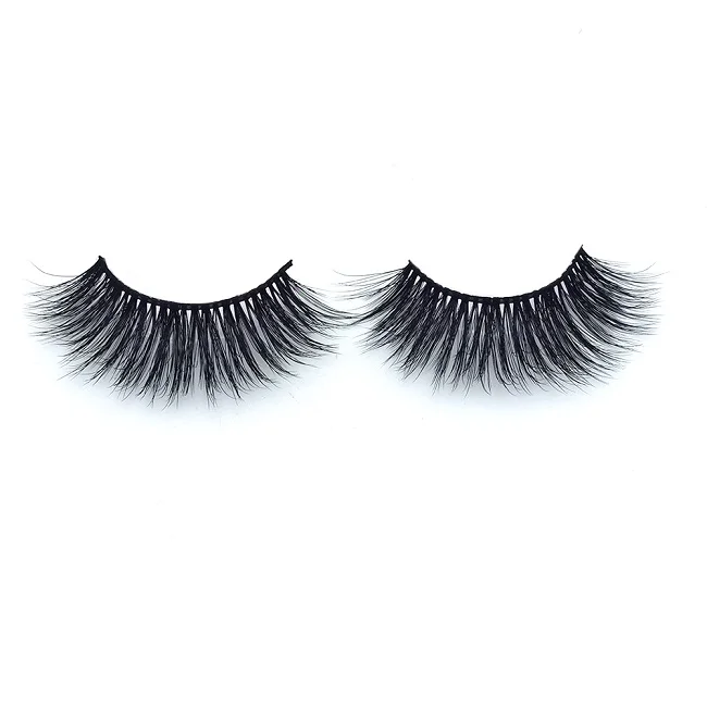 

Cute Packaging Beauty Aqua Lashes Clear Band 12MM 3D Eyelashes Mink Lashes Boxed
