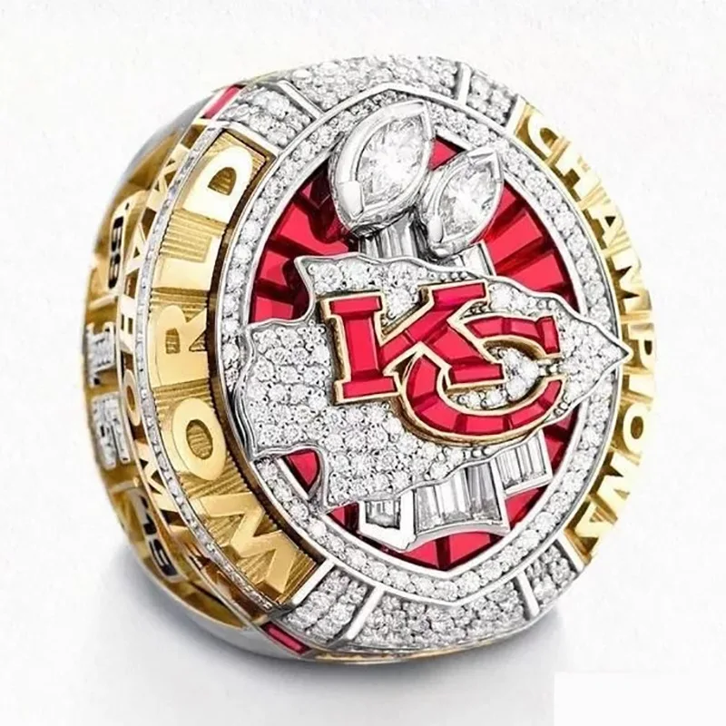 

New 2019-2020 NFL Kansas City Chiefs champion ring American football Championship official ring, Gold