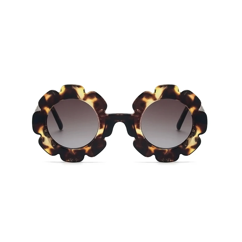 

Wholesale Custom Logo Trendy Flower Eyewear Glasses Boy And Girl UV400 Fashion Toddler Kids Sunglasses 2021