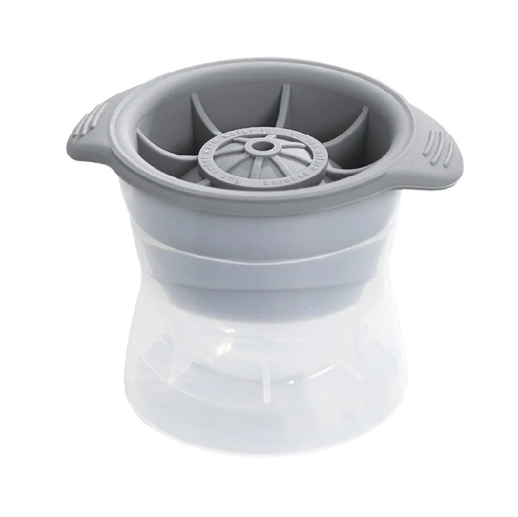 

Hot Sell Big Size Round Silicone Diy Ice Ball Mould With Cover Ice Tray Maker, Sky blue/light green/pink/grey