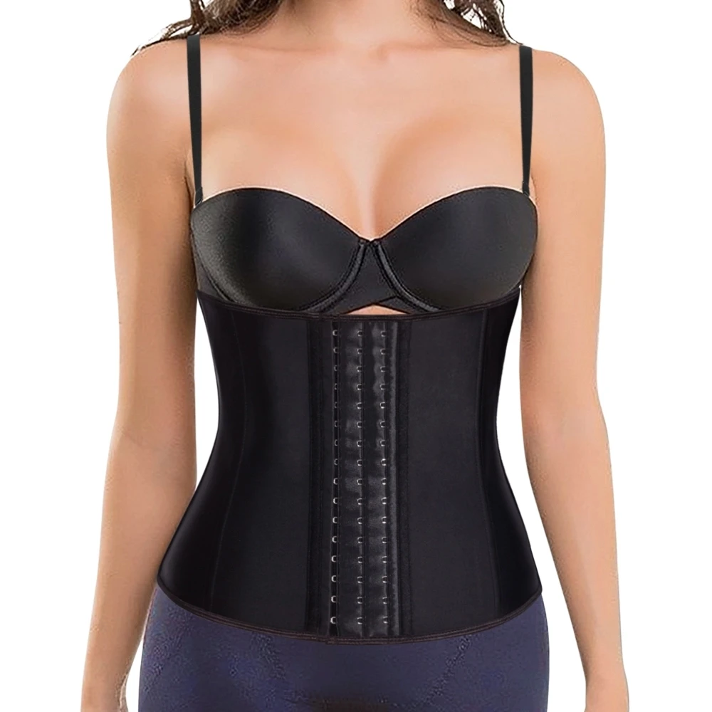 

Plus size Latex Waist Trainer Colombian Girdles Waist Cincher Body Shapewear Women Slimming Faja, Black