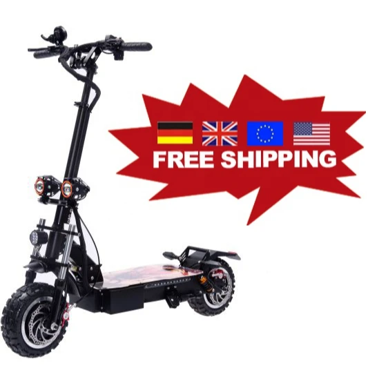 

Free shipping free duty EU warehouse self-balancing 5600w 60v 42ah scooter 11inch dual motor electric off road scooter for adult