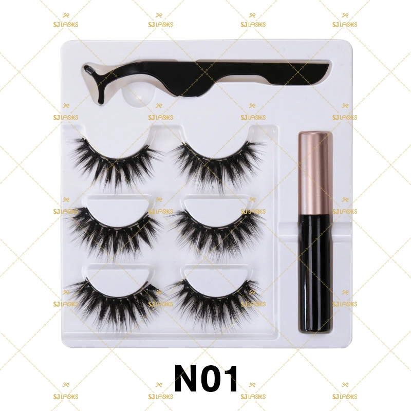 

3D Single Layer Magnetic Lashes Kit, Black
