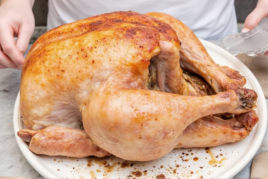 Fresh turkey with herbs and spices