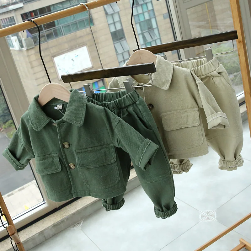 

Baby tooling denim suit baby spring and autumn clothes children