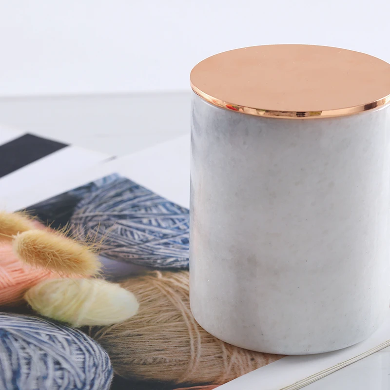 Marble Candle Jar 