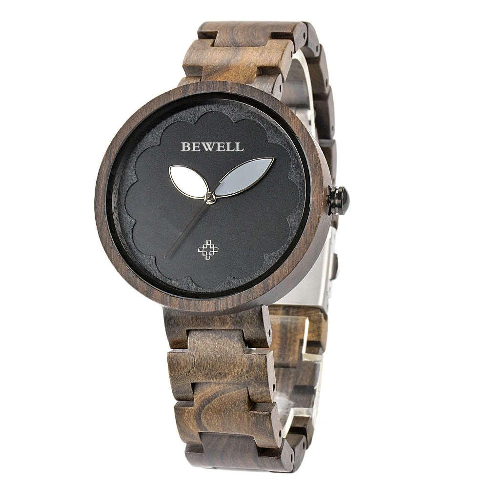 

Simple Design Quartz Wood Watch Men's Cheap Watch Bewell Wooden Watch
