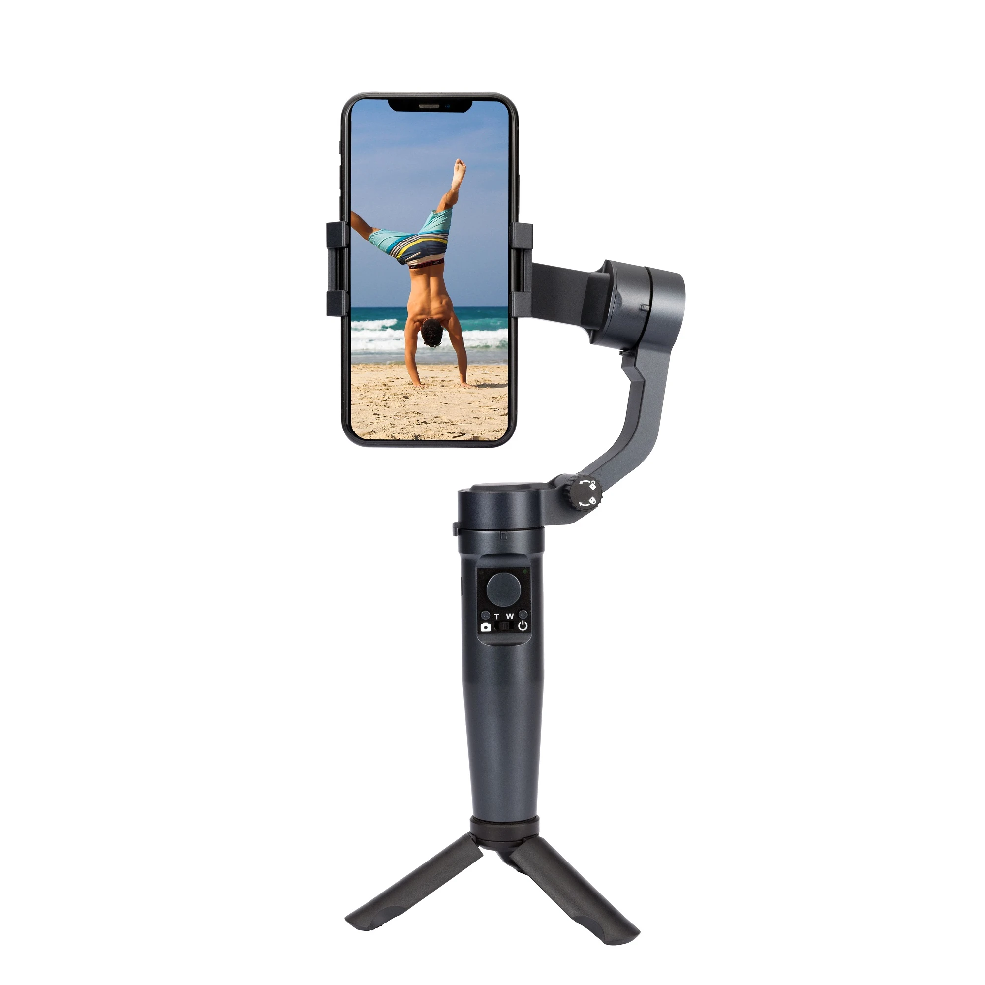 

3-Axis Smartphone Gimbal Handheld Stabilizer Live Video For Iphone Android Vlog Youtube Gamble Gimbal Camera Phone Stabilizer, Black