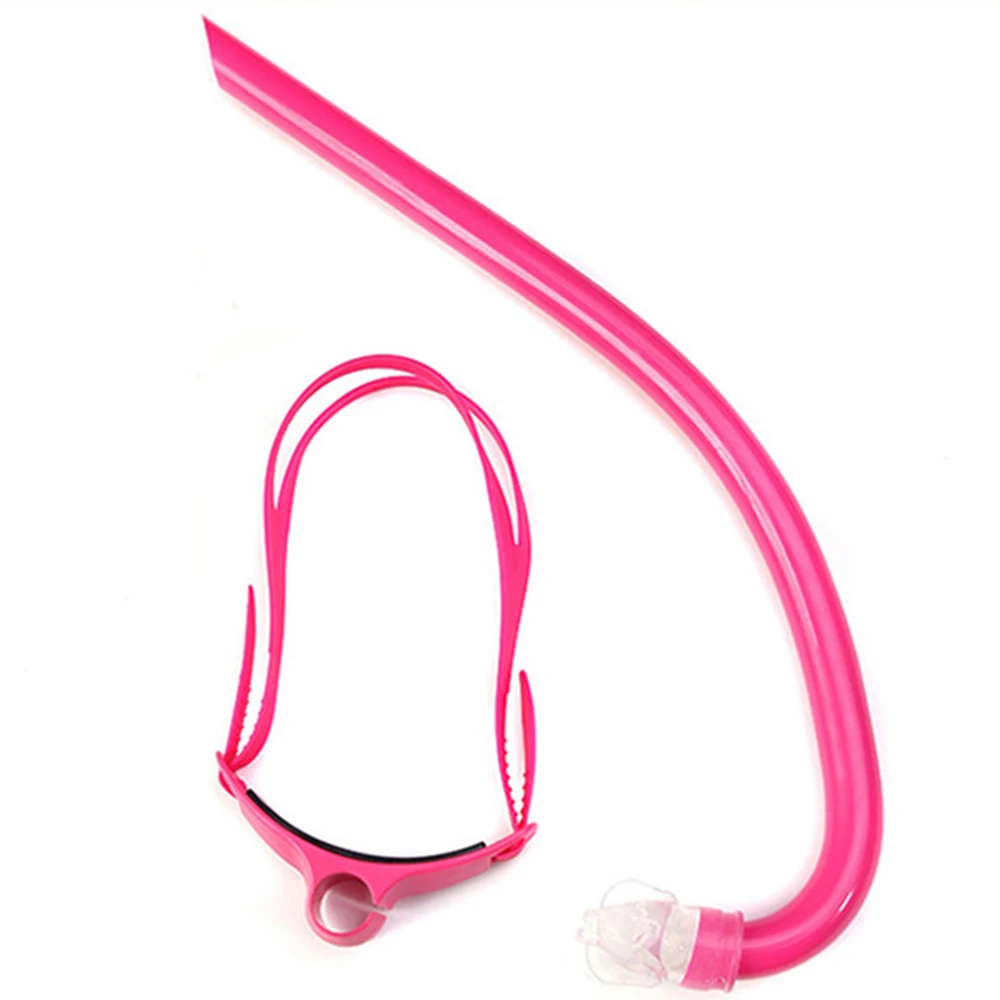 

FunFishing Hot Sale Free Diving Snorkel Full Silicone Breathing Hose For Snorkeling, Blue pink black