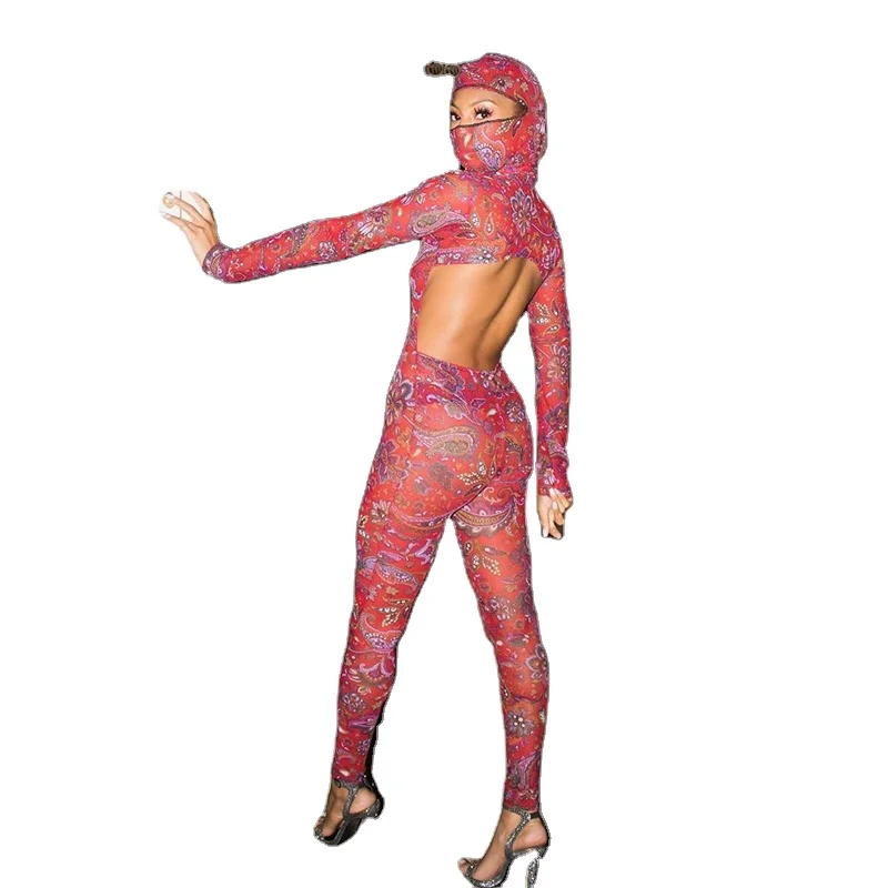 

Wholesale Casual Open Back Slim Club Jumpsuits for Women with Masked