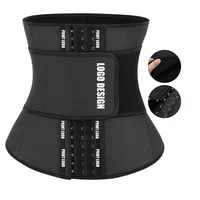 

New Adjustable Hooks Women Fat Tummy Control Shaper Workout Fat Burning Compression Belt Latex Waist Trainer