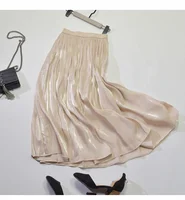 

Pleated elastic waist skirt for pretty lady clothing