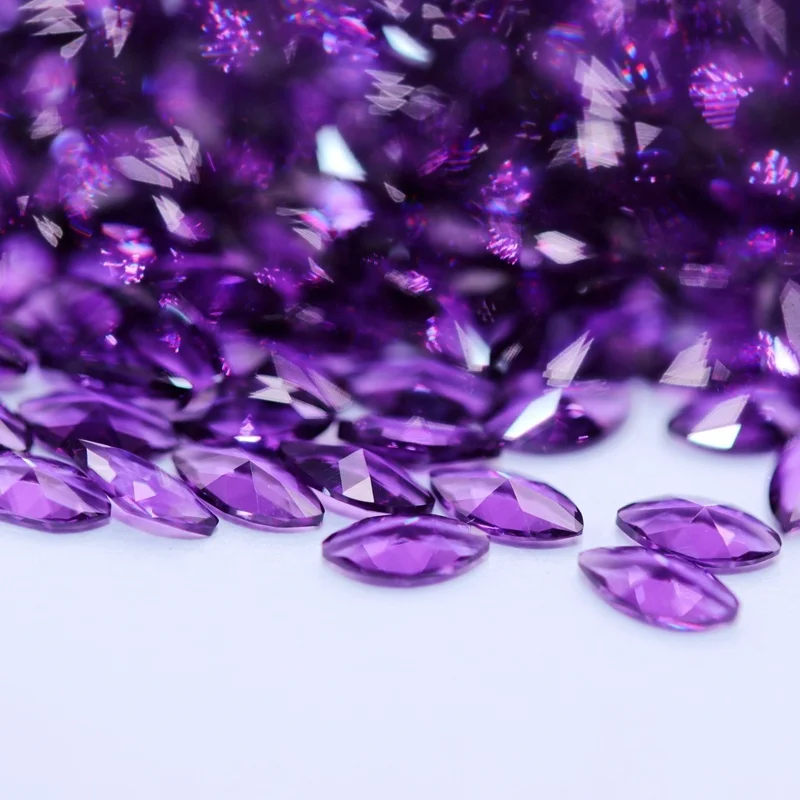 Large wholesale loose nano D-Amethyst marquise gemstones for jewelry accessories