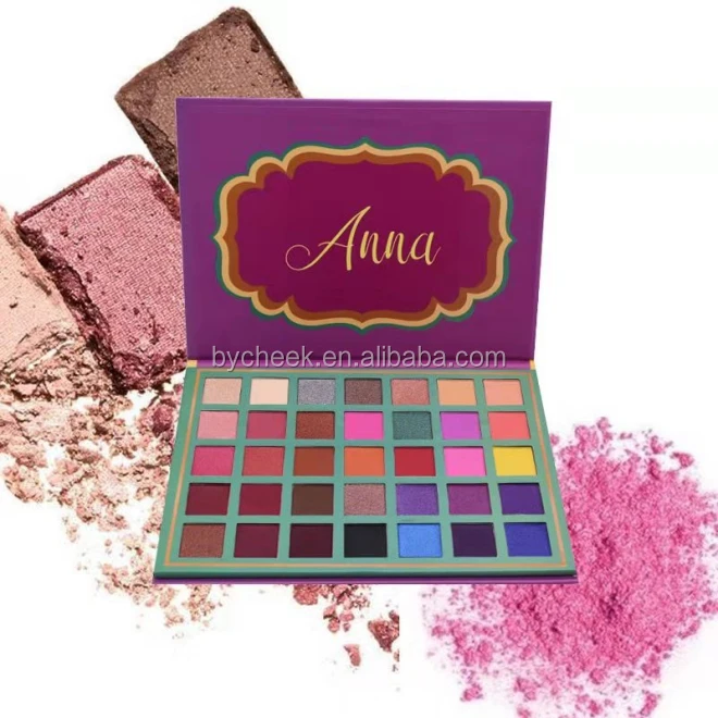 

Wholesale vegan private label custom cheap makeup 35 color square eyeshadow palette