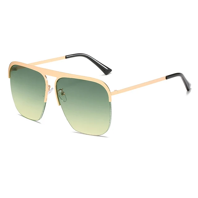 

DLL1915 Classic Large Frame Glasses Driving Sunglasses For Men Women Metal Accessory Fashion Eyewear lentes de sol hombre, 6 colors