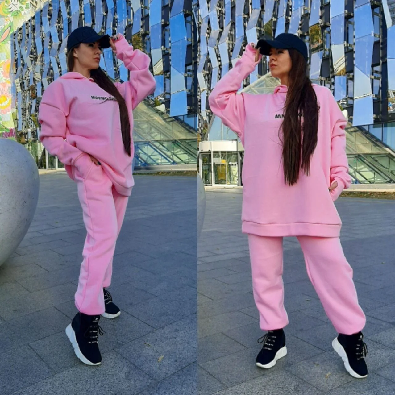 

Hoodie And Pants 2 Piece Set Sweatshirt Suit 2021 Women's Warm Suit Gentle Two Piec Jogger Set Woman Clothing Set, As shown