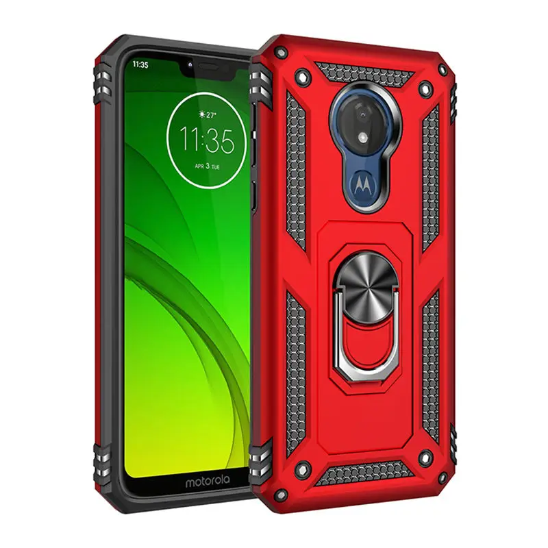 

For Motorola Moto One Zoom Case Armor Shockproof Bracket Ring Soft Silicone Holder Case for Moto One Pro Cases Fundas