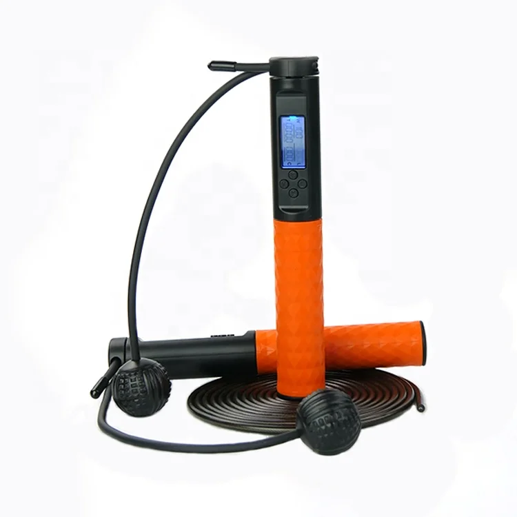 

Traffic Bearing Ropesteel Wire Aluminum With Steel Wire Led Smart Ropespeed Skipping Rope Jump Rope, Black,orange