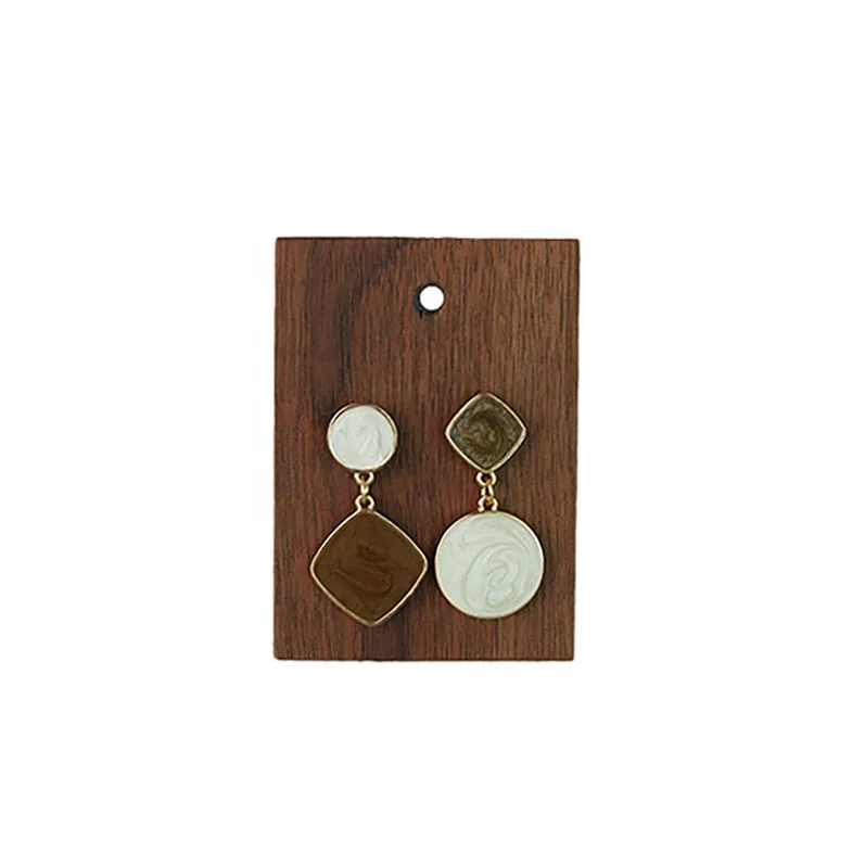 

eco-friendly Fashion Design natural solid wood OEM logo jewellery display stand prop for jewelry shop counter and cabinet show